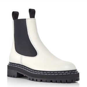 Proenza schouler white lug sole two tone Chelsea boots